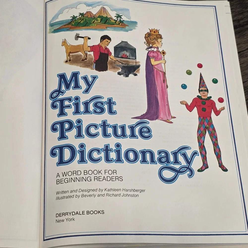 My First Picture Dictionary Hardcover Childrens Word‎ Book Vocabulary Vtg 1982